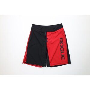 Rogue Fighting Mens Size 32 Color Block Split Seam UFC MMA Shorts Red Black USA